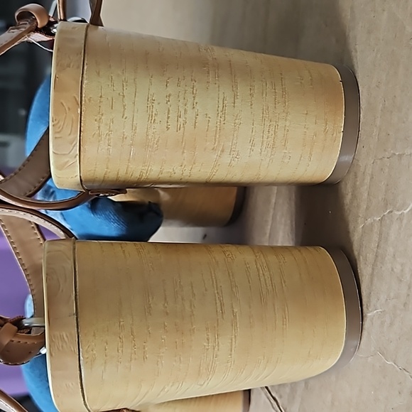 Sam & Libby Cassandra puffy denim platform sandals-7.5 - Picture 4 of 12